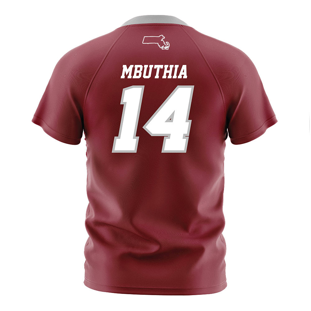UMass - NCAA Men's Soccer : John-Paul Mbuthia - Maroon Soccer Jersey-1