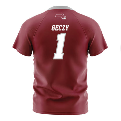 UMass - NCAA Men's Soccer : Alex Geczy - Maroon Soccer Jersey-1