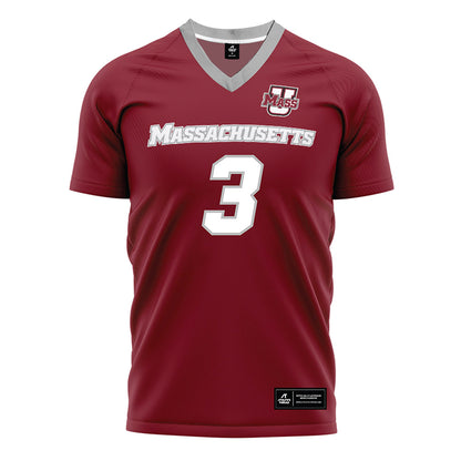 UMass - NCAA Men's Soccer : Jordan Blunschi - Maroon Soccer Jersey-0