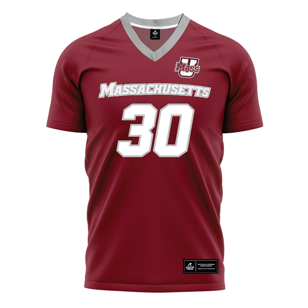 UMass - NCAA Men's Soccer : Crew Hartlage - Maroon Soccer Jersey-0
