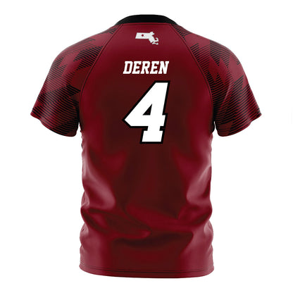 UMass - NCAA Women's Soccer : Amelia Deren - Maroon Soccer Jersey-1