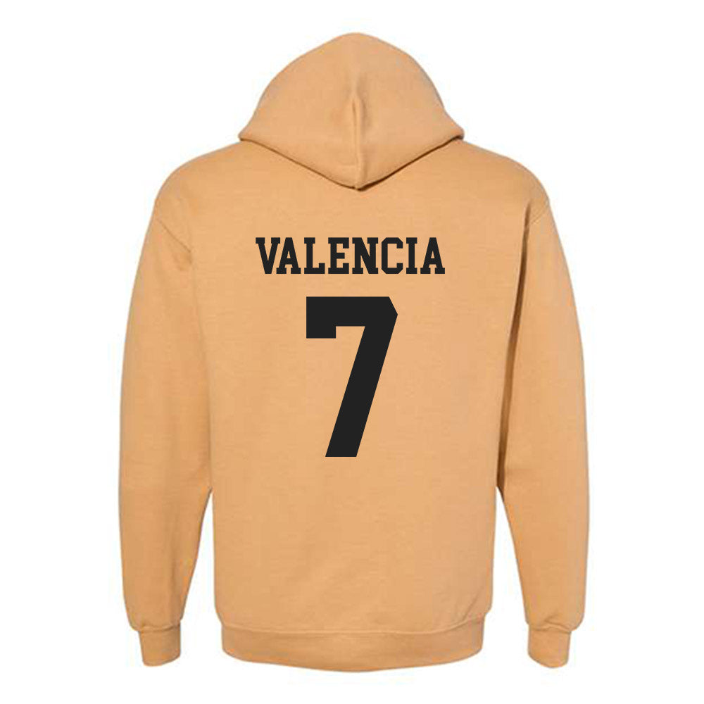 PFW - NCAA Men's Soccer : Marco Valencia - Classic Fashion Shersey Hooded Sweatshirt-1
