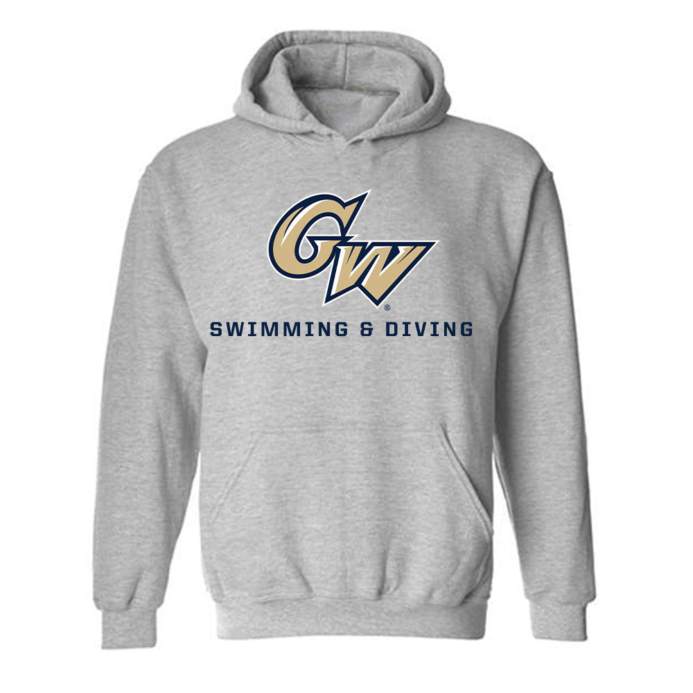 GWU - NCAA Men's Swimming & Diving : Eldad Zamir - Classic Fashion Shersey Hooded Sweatshirt-0