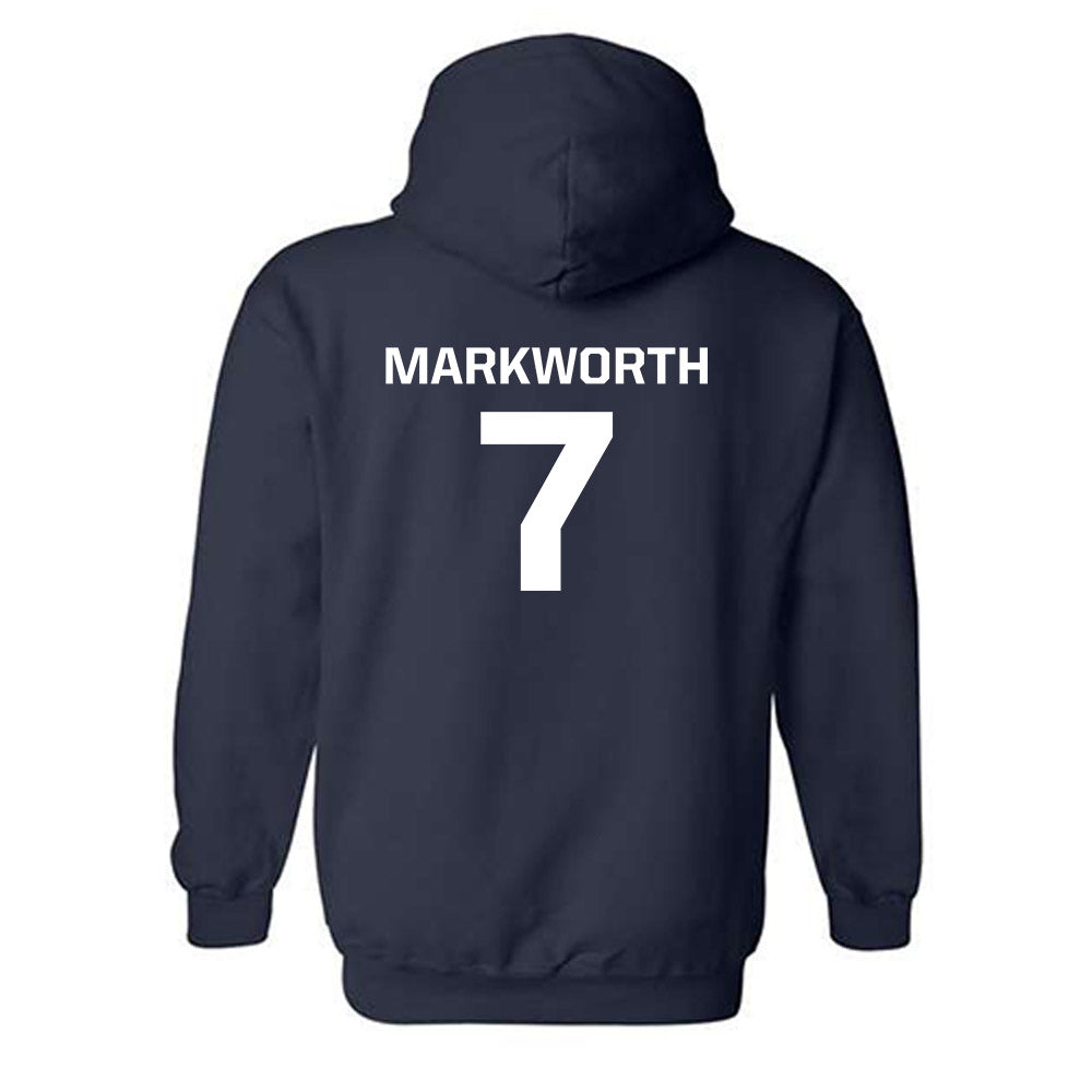 GWU - NCAA Women's Volleyball : Abby Markworth - Classic Shersey Hooded Sweatshirt-1
