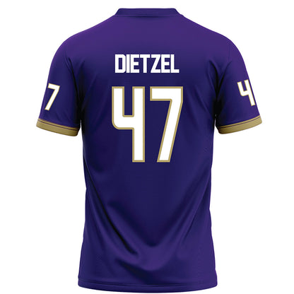 JMU - NCAA Football : Mitchell Dietzel - Purple Football Jersey-1