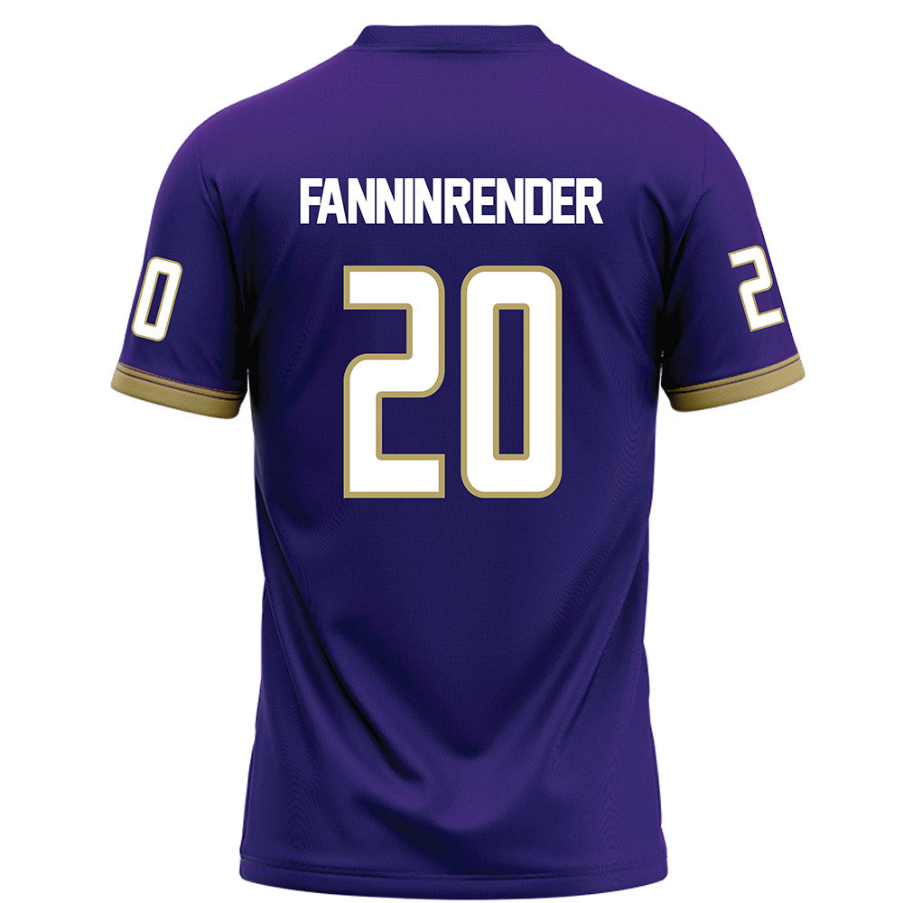 JMU - NCAA Football : Malachi Fannin-Render - Purple Football Jersey-1
