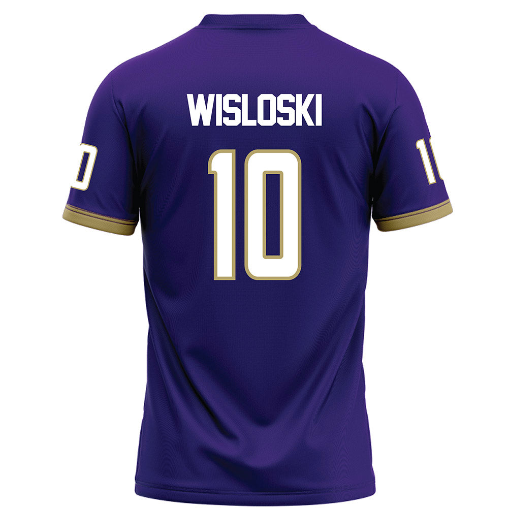 JMU - NCAA Football : Braeden Wisloski - Purple Football Jersey-1