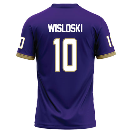 JMU - NCAA Football : Braeden Wisloski - Purple Football Jersey-1