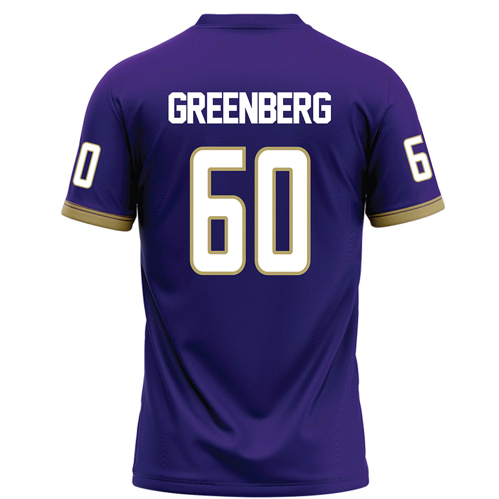 JMU - NCAA Football : Zach Greenberg - Purple Football Jersey-1