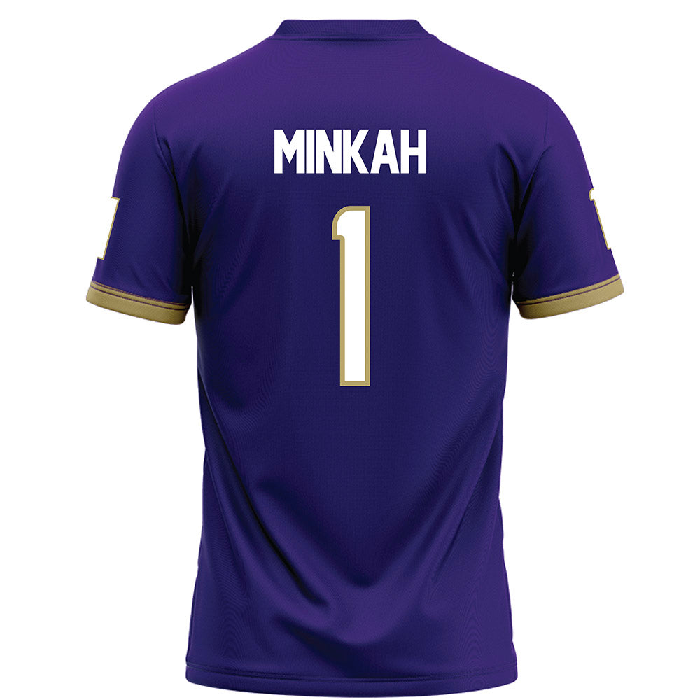 JMU - NCAA Football : Damier Minkah - Purple Football Jersey-1