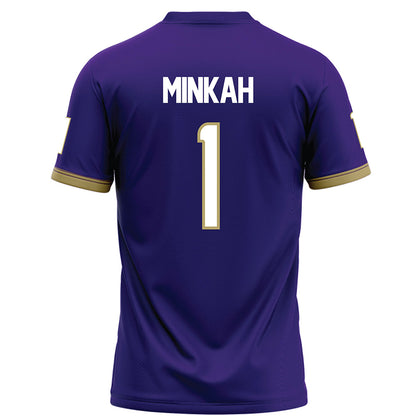 JMU - NCAA Football : Damier Minkah - Purple Football Jersey-1