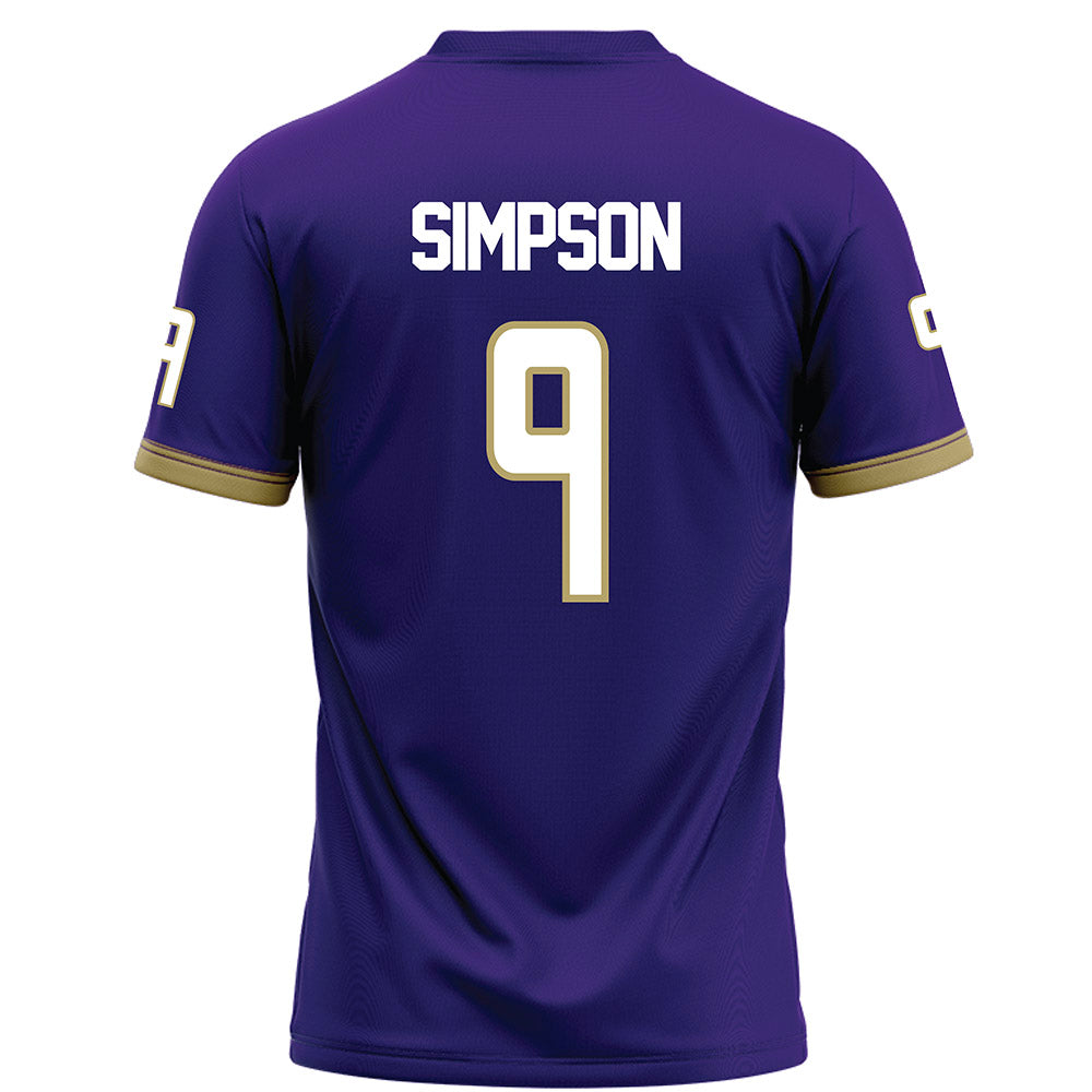 JMU - NCAA Football : Keitrone Simpson - Purple Football Jersey-1