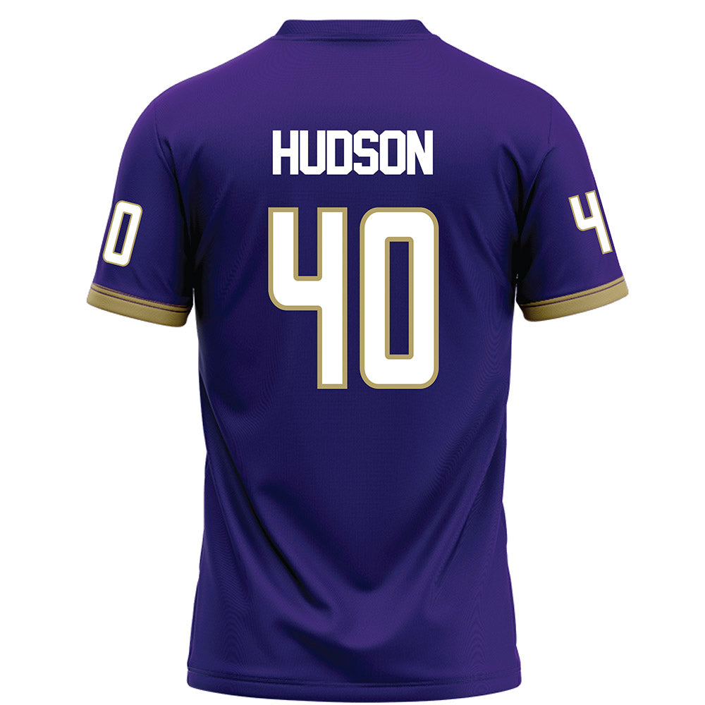 JMU - NCAA Football : Zion Hudson - Purple Football Jersey-1
