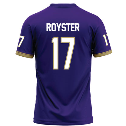 JMU - NCAA Football : Danny Royster - Purple Football Jersey-1