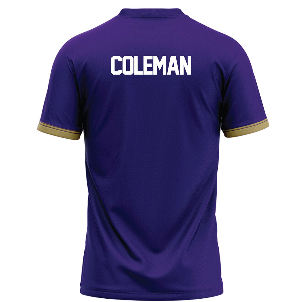 JMU - NCAA Football : Camden Coleman - Purple Football Jersey-1