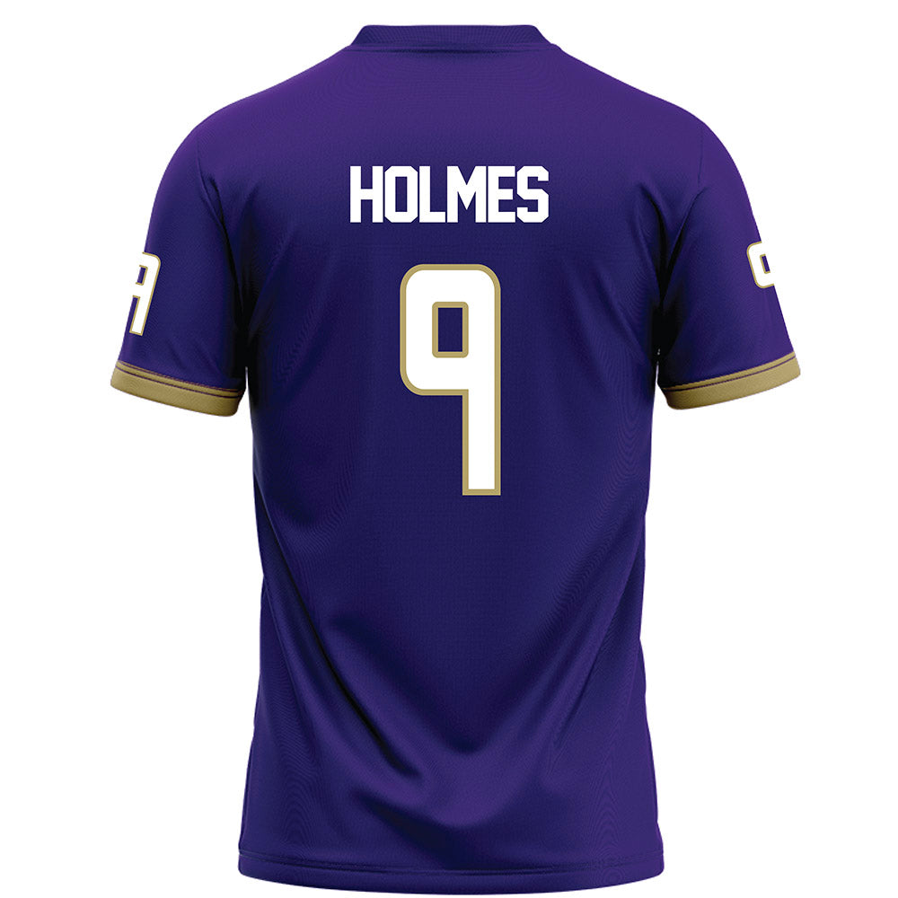 JMU - NCAA Football : Xavier Holmes - Purple Football Jersey-1