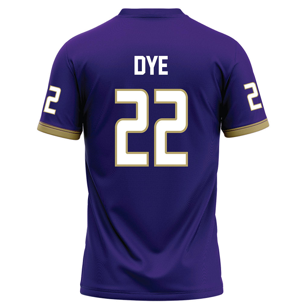 JMU - NCAA Football : Trashon Dye - Purple Football Jersey-1