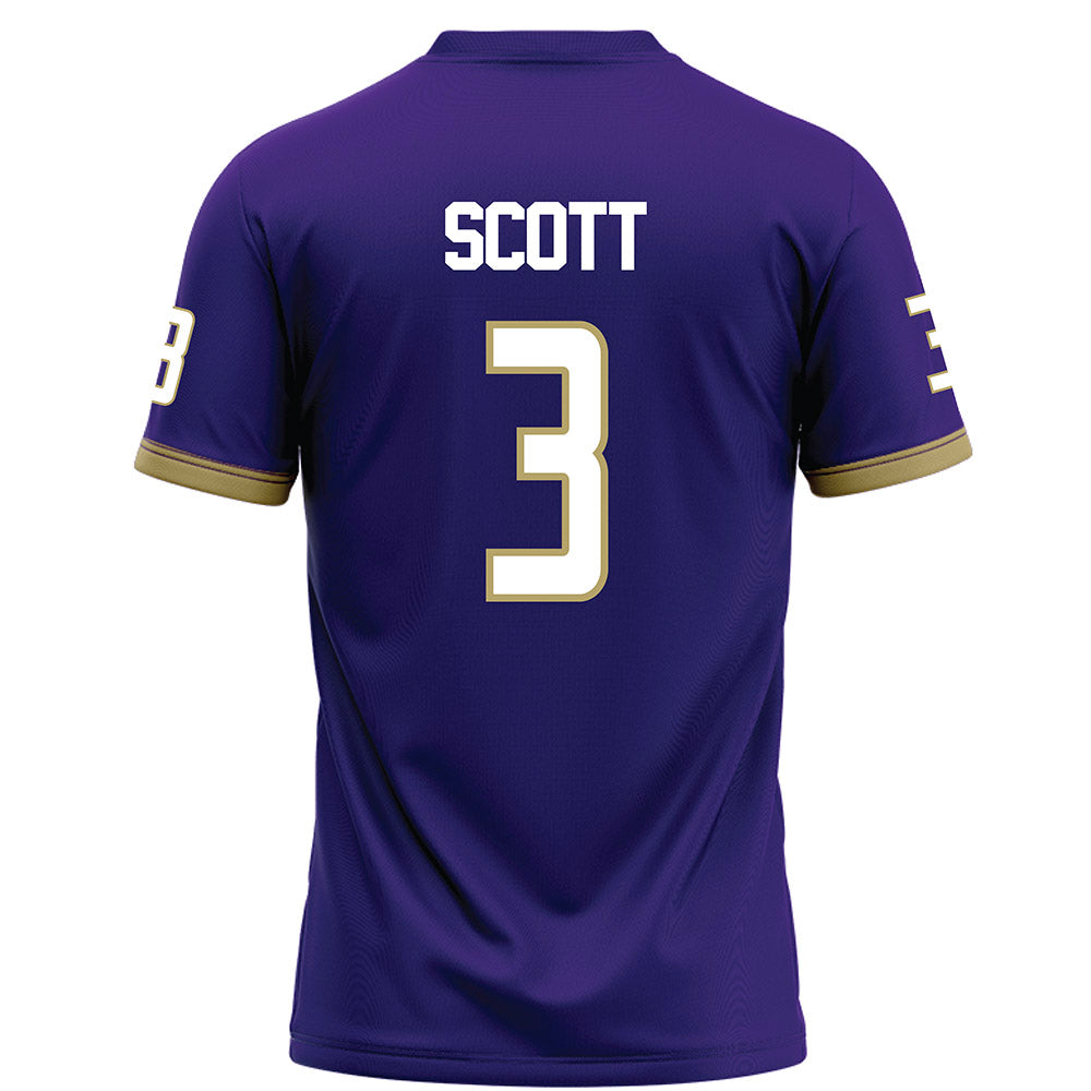 JMU - NCAA Football : Corey Scott - Purple Football Jersey-1