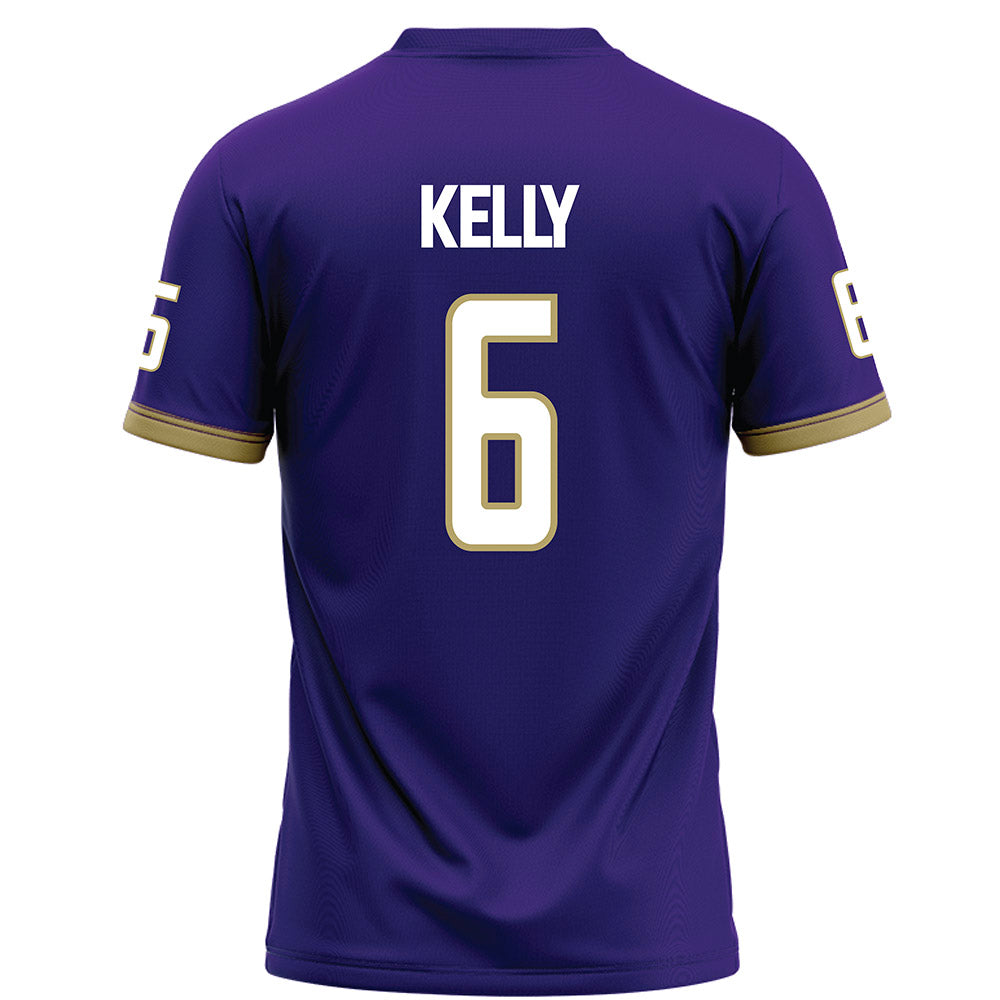 JMU - NCAA Football : DJ Kelly - Purple Football Jersey-1