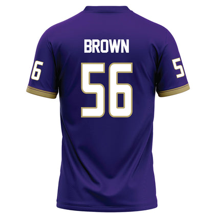 JMU - NCAA Football : Tyler Brown - Purple Football Jersey-1