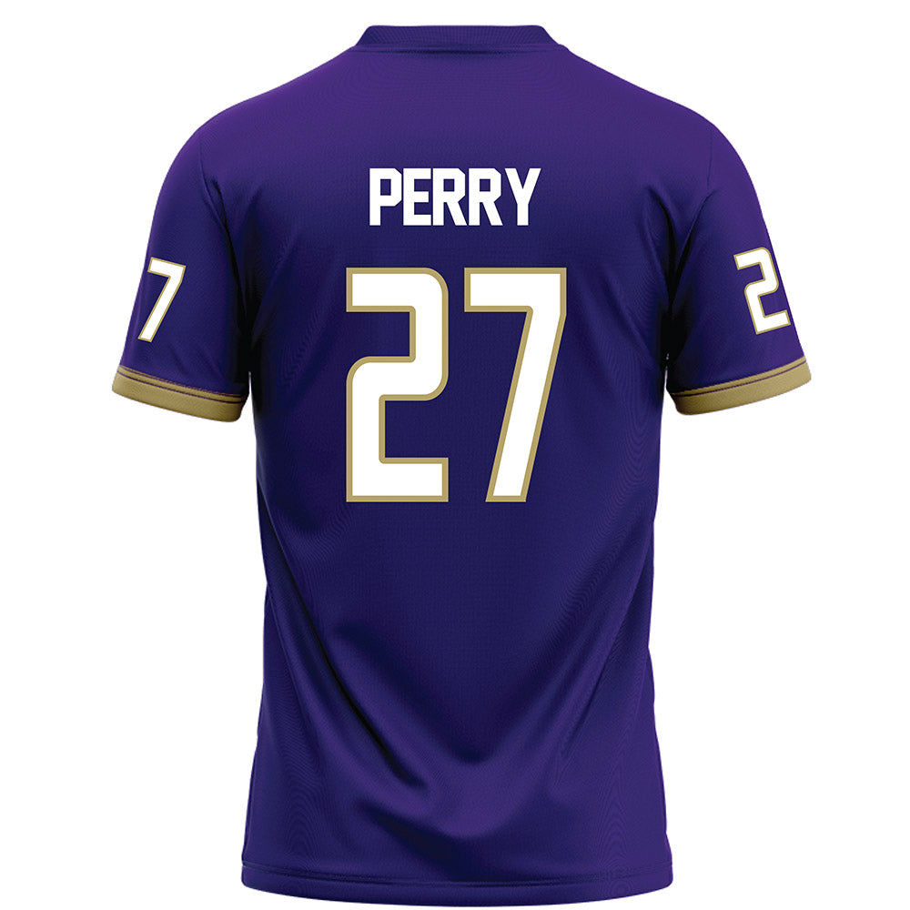 JMU - NCAA Football : Josiah Perry - Purple Football Jersey-1