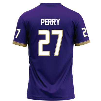 JMU - NCAA Football : Josiah Perry - Purple Football Jersey-1