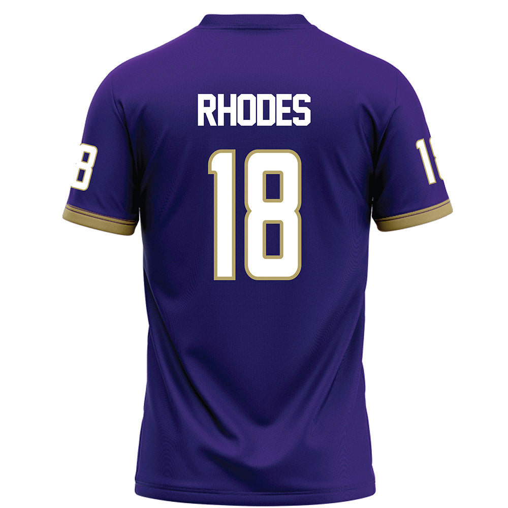 JMU - NCAA Football : Jase Rhodes - Purple Football Jersey-1