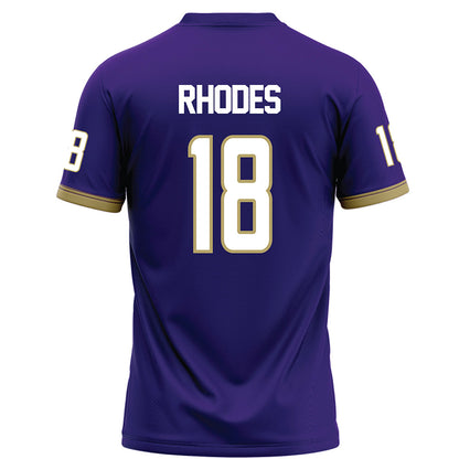 JMU - NCAA Football : Jase Rhodes - Purple Football Jersey-1