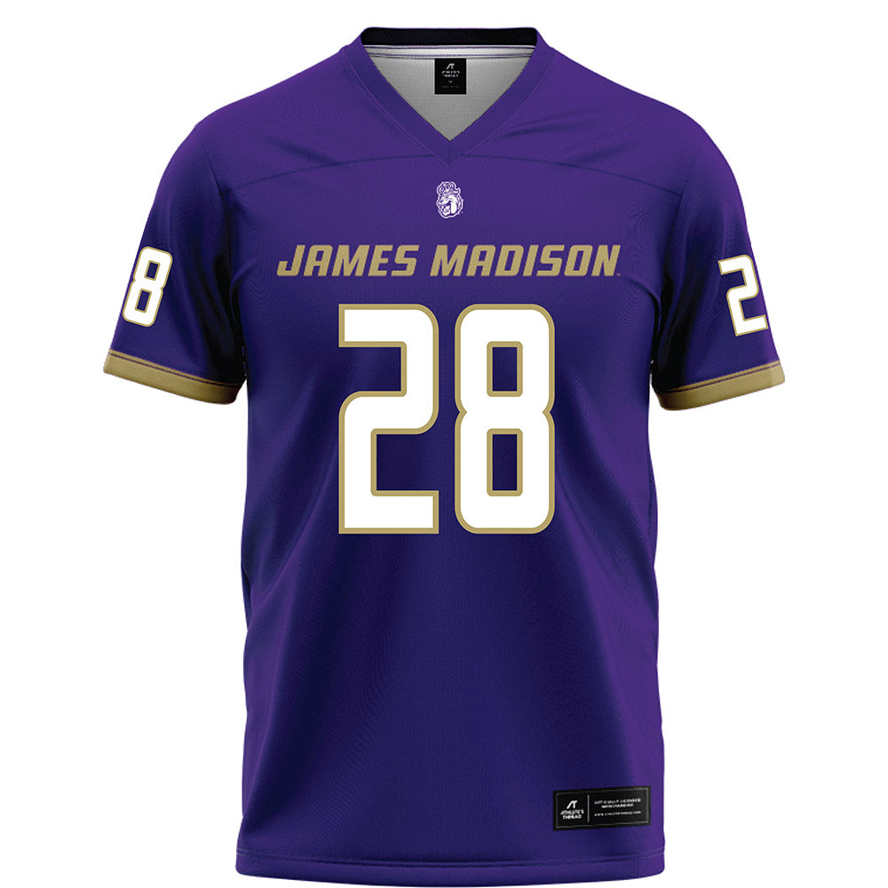 JMU - NCAA Football : Micah Matthews - Purple Football Jersey-0