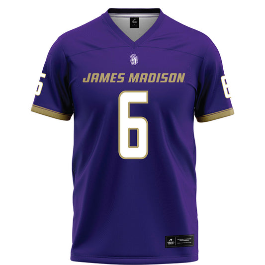 JMU - NCAA Football : George Pettaway - Purple Football Jersey-0