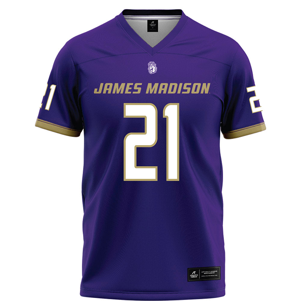JMU - NCAA Football : Jamari Somerville - Purple Football Jersey