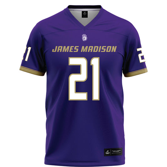 JMU - NCAA Football : Jamari Somerville - Purple Football Jersey