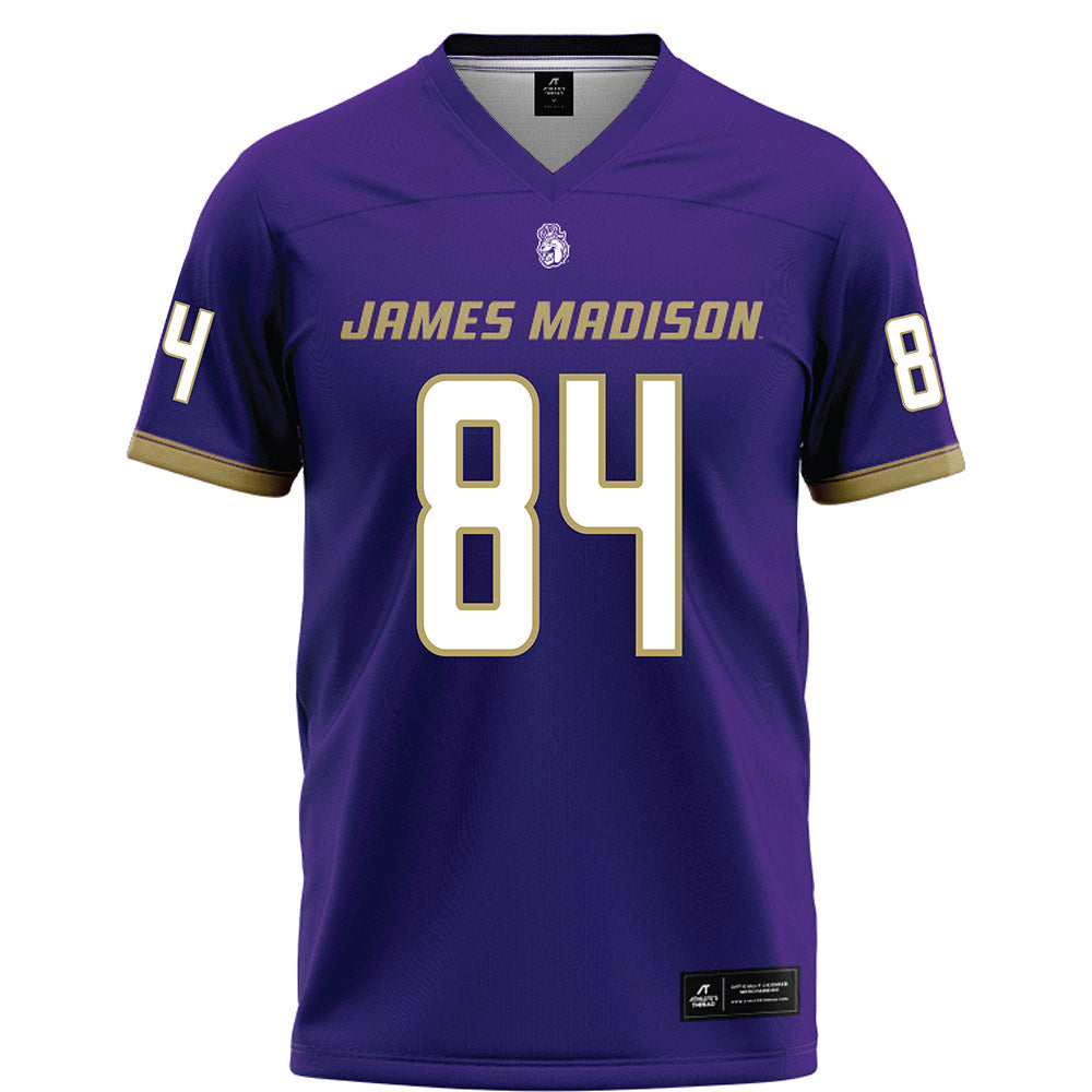 JMU - NCAA Football : Andrew Bennett - Purple Football Jersey-0