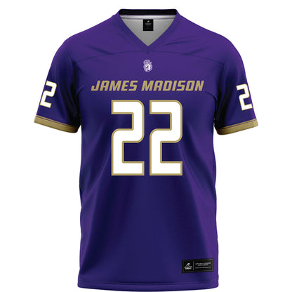 JMU - NCAA Football : Chase Regan - Purple Football Jersey-0