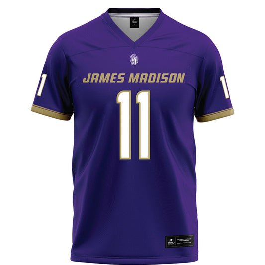 JMU - NCAA Football : Patrick Rea - Purple Football Jersey-0