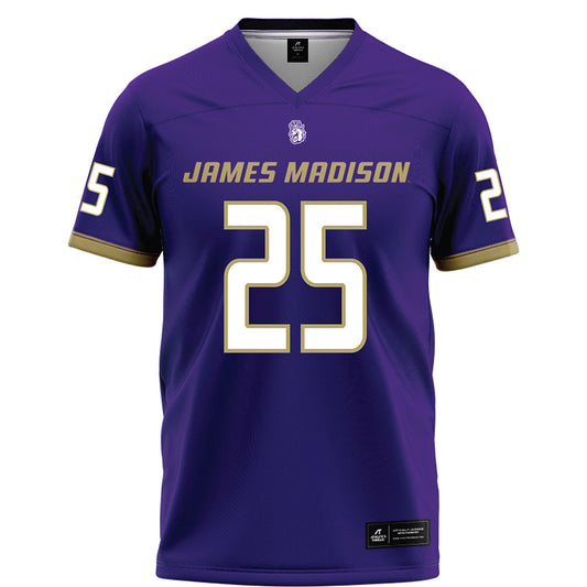 JMU - NCAA Football : Terrence Jones II - Purple Football Jersey-0