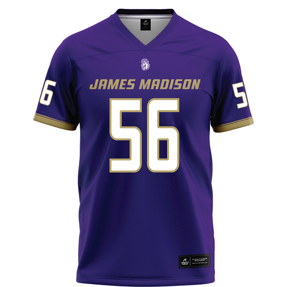 JMU - NCAA Football : Tyler Brown - Purple Football Jersey-0