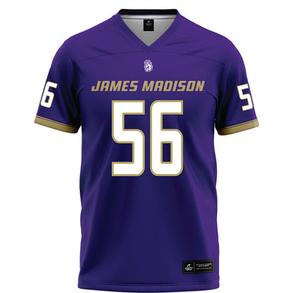 JMU - NCAA Football : Tyler Brown - Purple Football Jersey-0