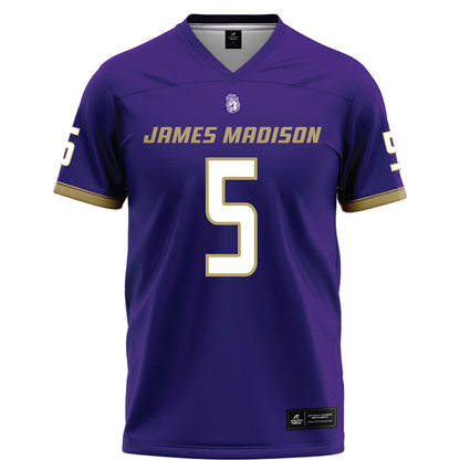 JMU - NCAA Football : Morgan Suarez - Purple Football Jersey-0