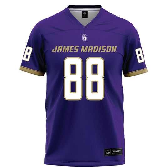 JMU - NCAA Football : Dylan Williams - Purple Football Jersey-0