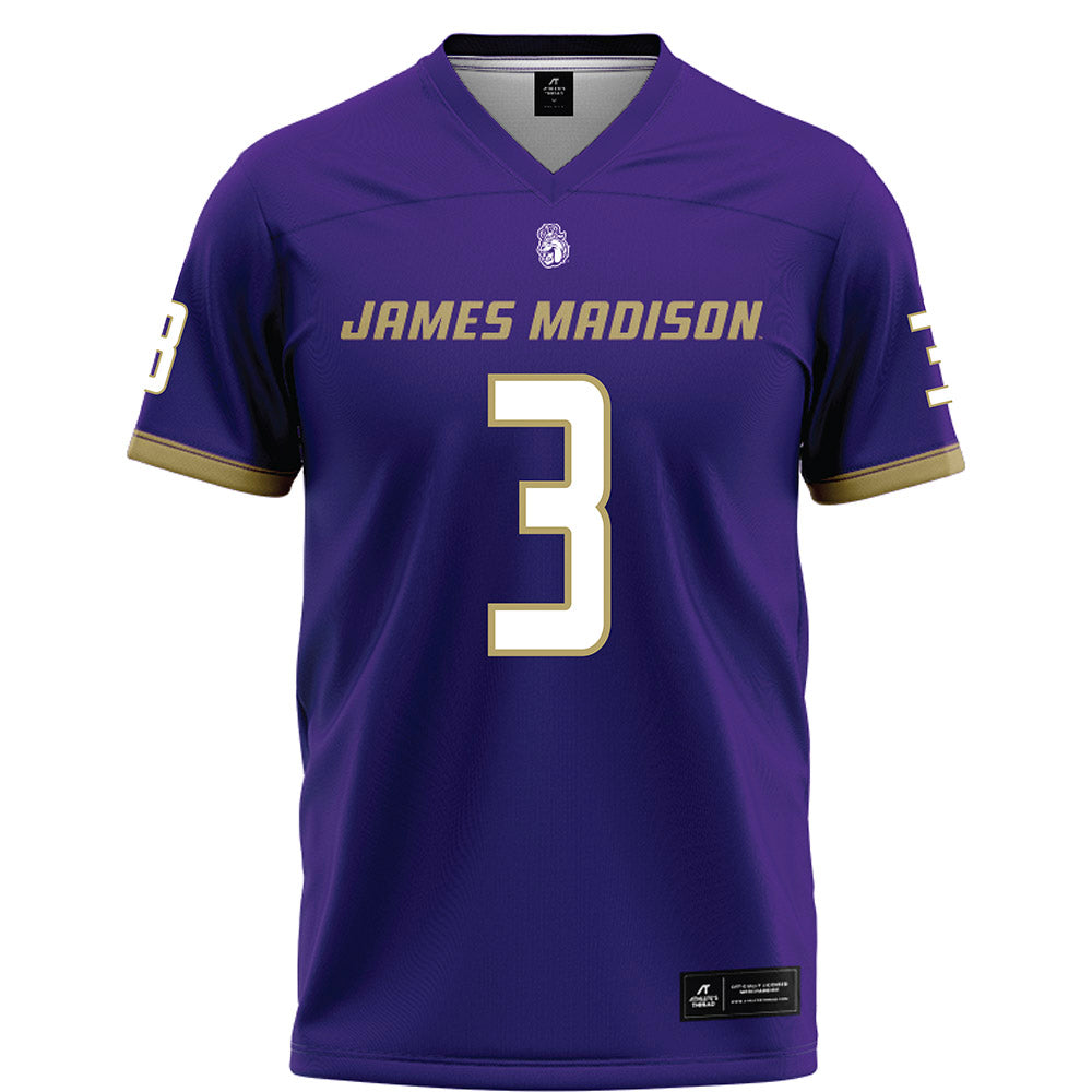 JMU - NCAA Football : Corey Scott - Purple Football Jersey-0