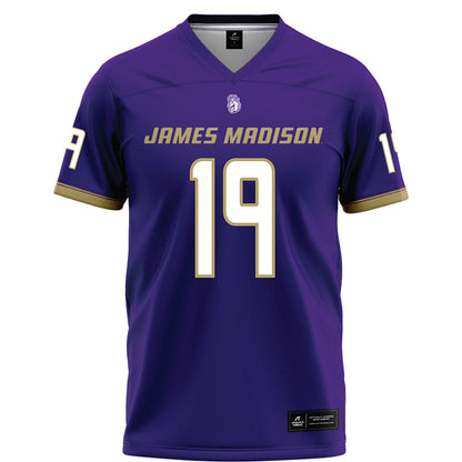 JMU - NCAA Football : Micah Matthews - Purple Football Jersey-0