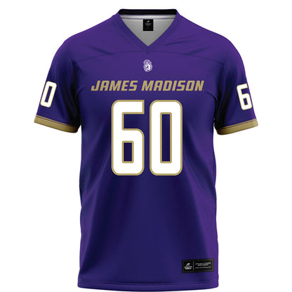 JMU - NCAA Football : Zach Greenberg - Purple Football Jersey-0