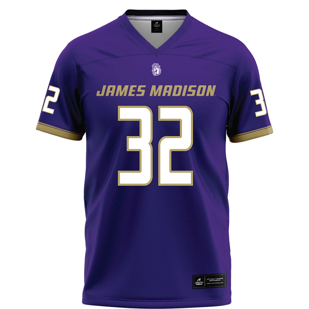 JMU - NCAA Football : Chase Miller - Purple Football Jersey-0