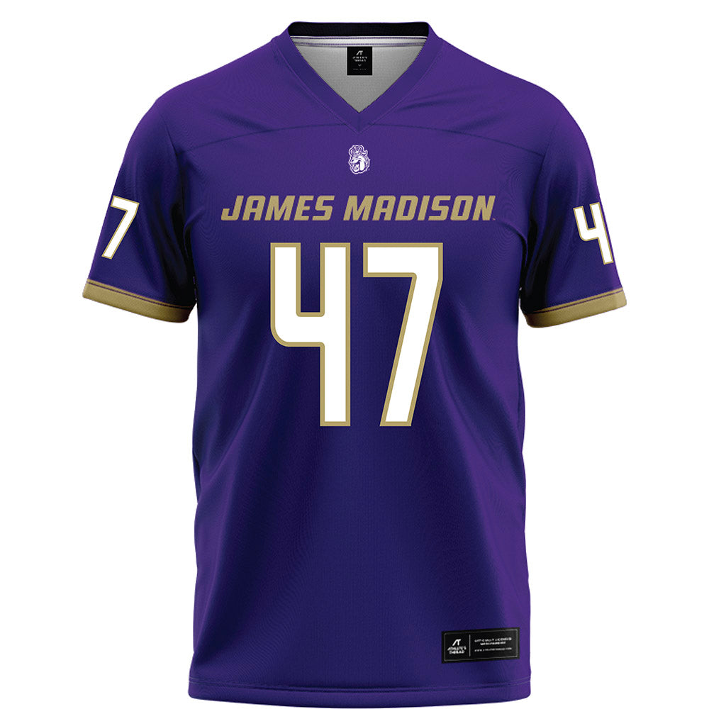 JMU - NCAA Football : Mitchell Dietzel - Purple Football Jersey-0