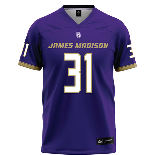 JMU - NCAA Football : Seth Gathers - Purple Football Jersey-0