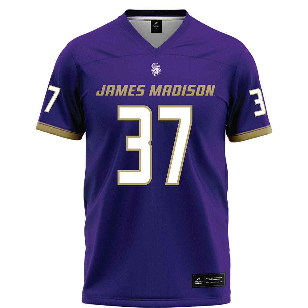 JMU - NCAA Football : Hayden Ross - Purple Football Jersey-0