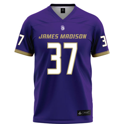 JMU - NCAA Football : Hayden Ross - Purple Football Jersey-0