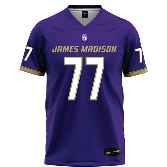 JMU - NCAA Football : Daniel Fox JR - Purple Football Jersey-0