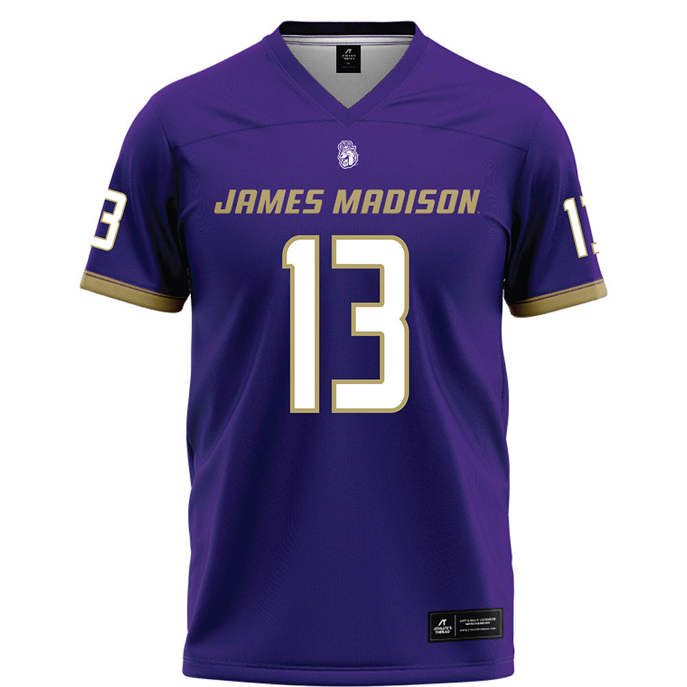 JMU - NCAA Football : Kacey Gilliam - Purple Football Jersey-0